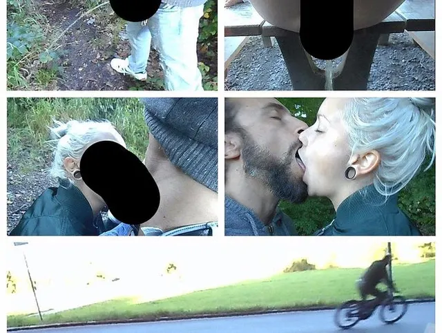 Erwischt! Neben der Strasse gepisst und gelutscht!