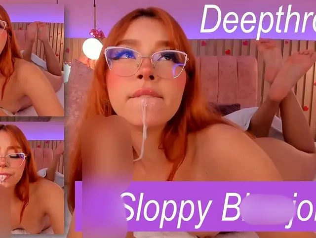 Deepthroat, schlampiger Blowjob