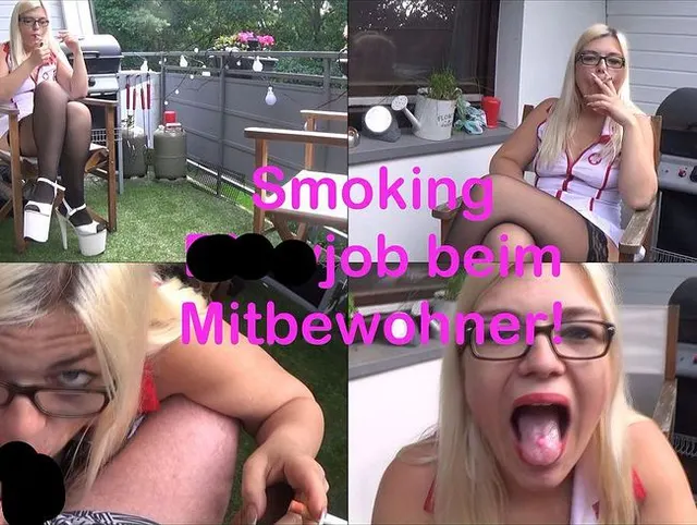 Smoking Blowjob beim Mitbewohner!