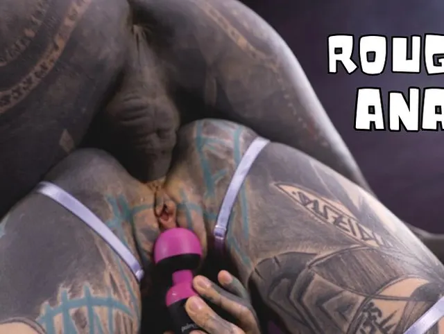 TATTOO PIERCED alt girl gives SLOPPY BJ and gets ANAL fucked