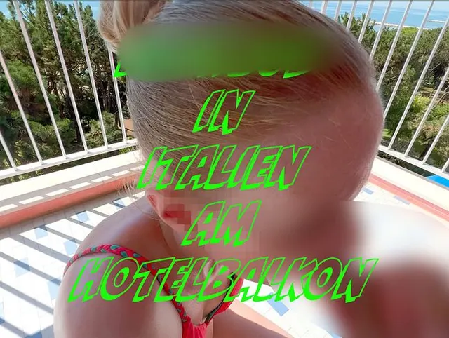 Blowjob in Italien am Balkon