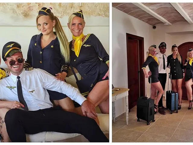 Creampie- und Cum- Airlines! Wir bringen dich zum spritzen! Full Movie- Cam 2