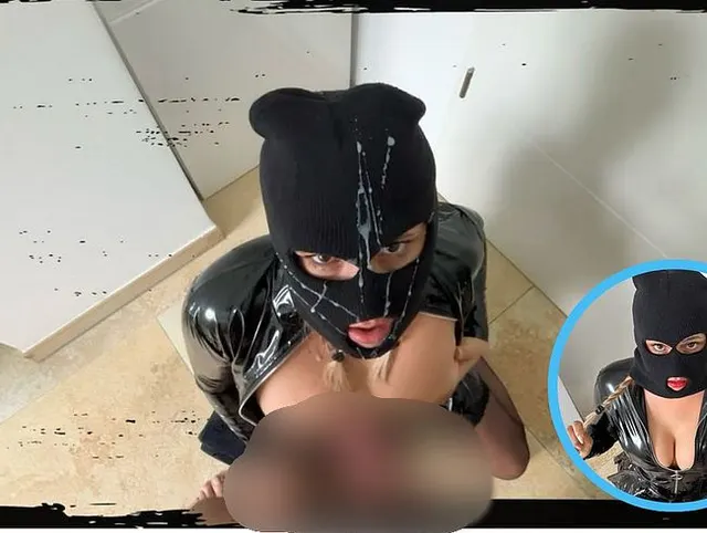Sperma Geil - Blowjob mit SturmMaske - Spritz mich an Baby