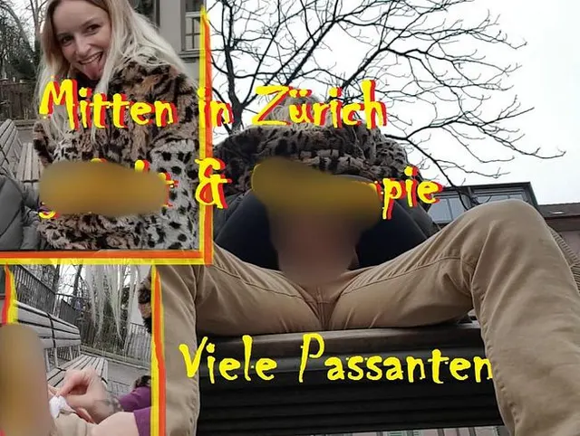 Mitten in Zürich trotz Passanten gefickt & Creampie!