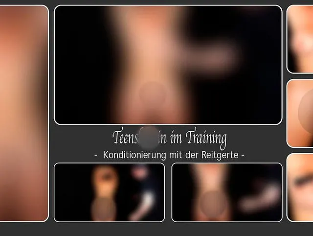 Teensklavin im Training - Konditionierung mit der Reitgerte -