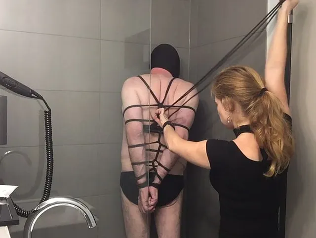 A slave in the shower