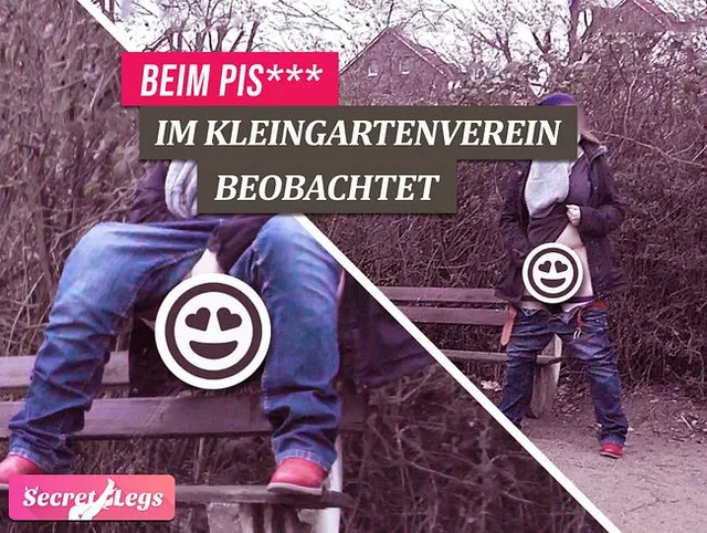 Beim Pissen im Kleingartenverein beobachtet