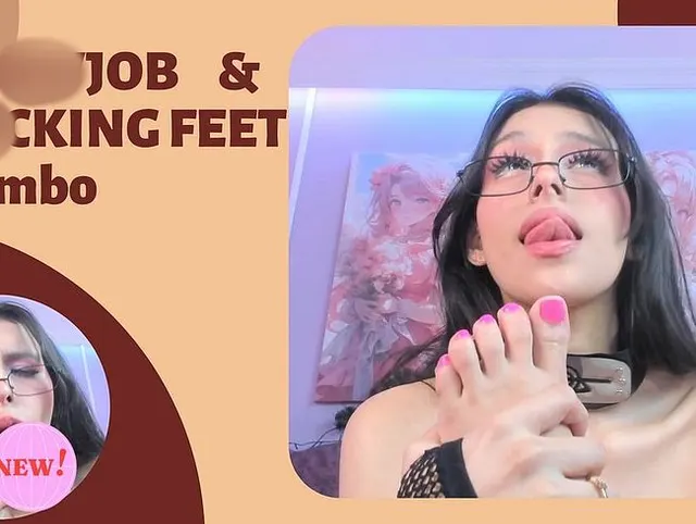 Blowjob und Füße lutschen, Kombination