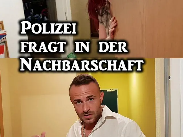 Polizei befragt die Nachbarschaft